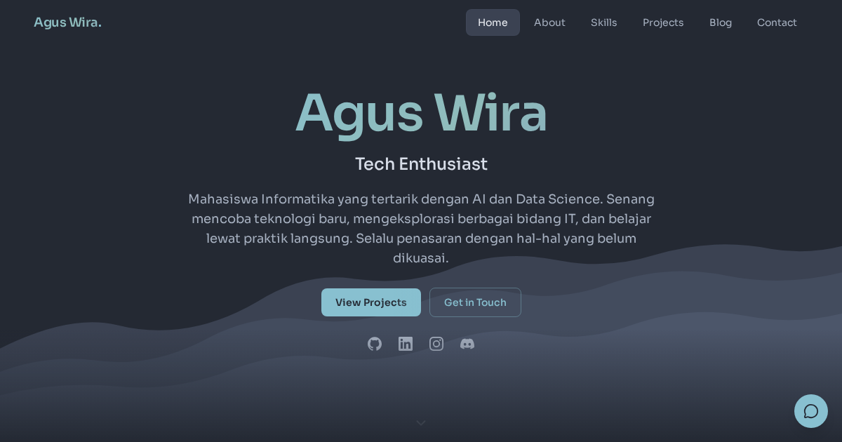 Cover proyek Portfolio Website