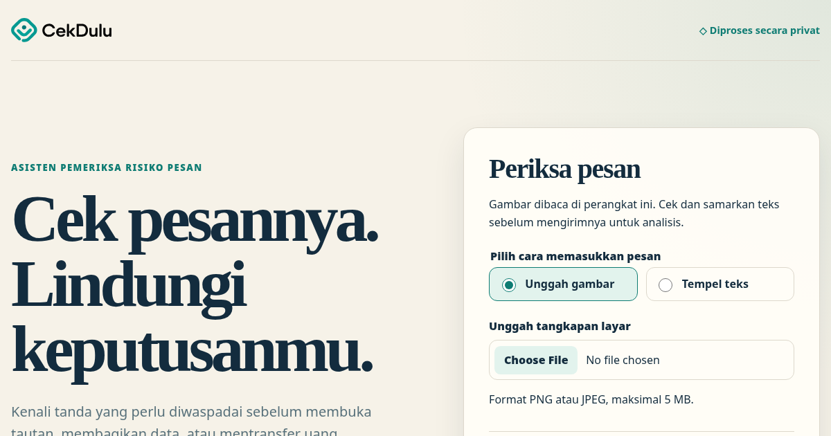 Cover project CekDulu